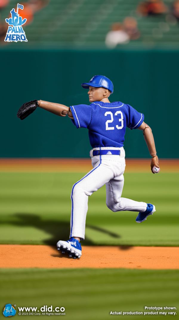 Handheld Hero Real Series-White Team Baseball Player/Blue Team Baseball Player 1/12