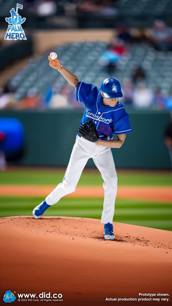 Handheld Hero Real Series-White Team Baseball Player/Blue Team Baseball Player 1/12