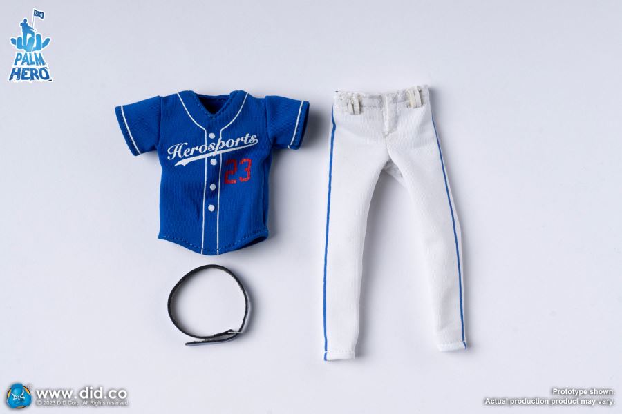 Handheld Hero Real Series-White Team Baseball Player/Blue Team Baseball Player 1/12