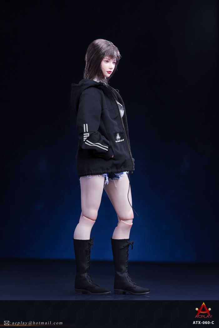 Women's trendy jacket denim shorts clothing set 1/6