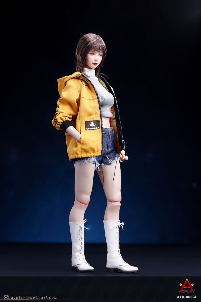 Women's trendy jacket denim shorts clothing set 1/6