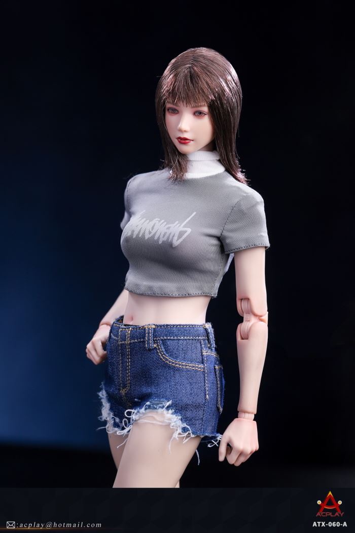 Women's trendy jacket denim shorts clothing set 1/6