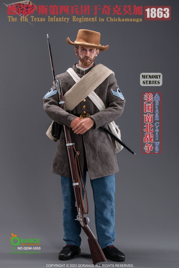 American Civil War Confederate Army Fourth Texas Regiment at Chickamauga 1/6
