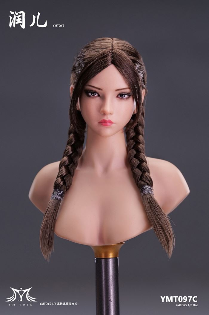 Asian Female Head Carving Runer 1/6