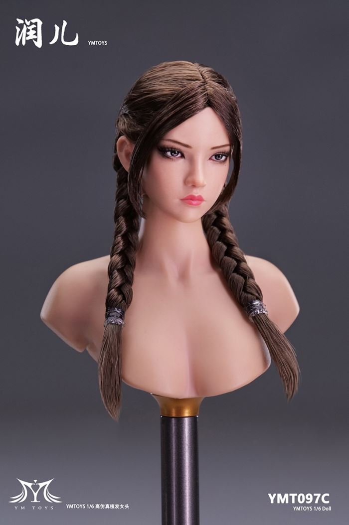 Asian Female Head Carving Runer 1/6