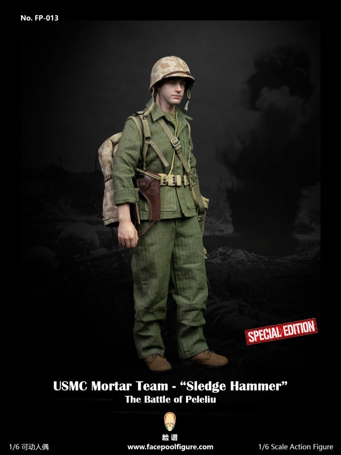 World War II US Marine Corps mortar player Sledgehammer 1/6