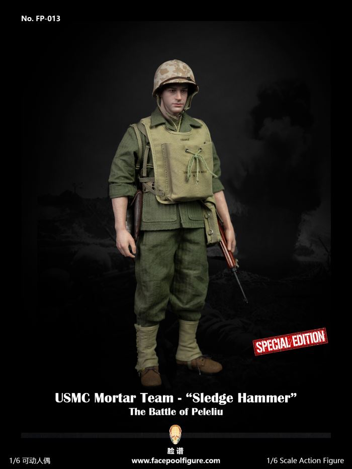 World War II US Marine Corps mortar player Sledgehammer 1/6