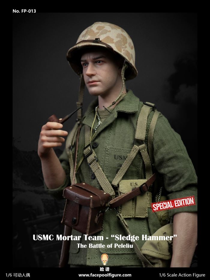World War II US Marine Corps mortar player Sledgehammer 1/6
