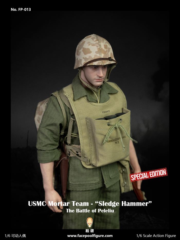 World War II US Marine Corps mortar player Sledgehammer 1/6