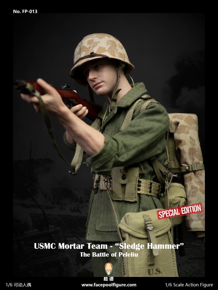World War II US Marine Corps mortar player Sledgehammer 1/6