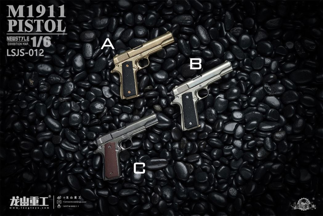 soldier man die-casting alloy M1911 pistol model 1/6