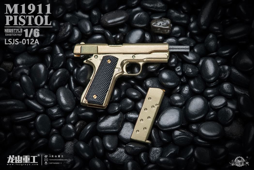 soldier man die-casting alloy M1911 pistol model 1/6