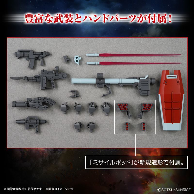 HG 1/144 GM (shoulder cannon equipment/missile pod equipment)
