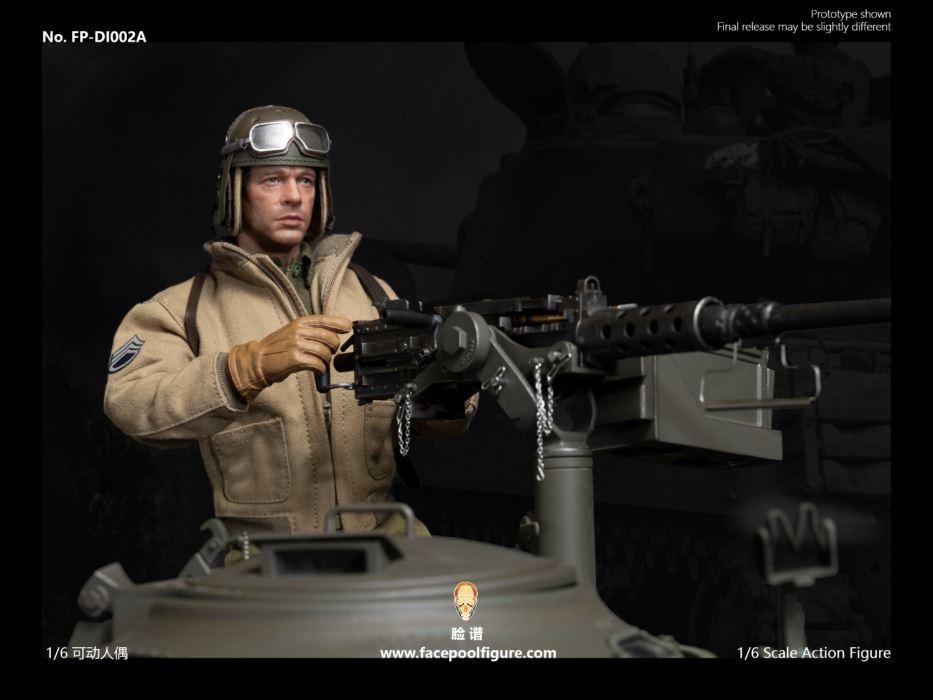 FPDI002 scene platform Sherman tank command podium + Browning machine gun & rack set 1/6