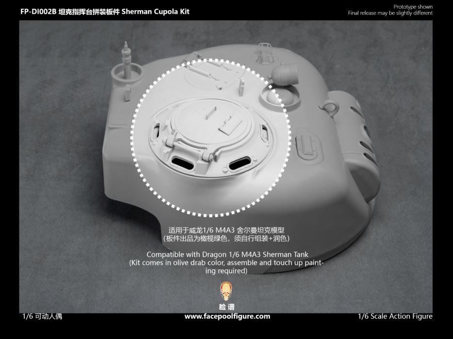 FPDI002 scene platform Sherman tank command podium + Browning machine gun & rack set 1/6