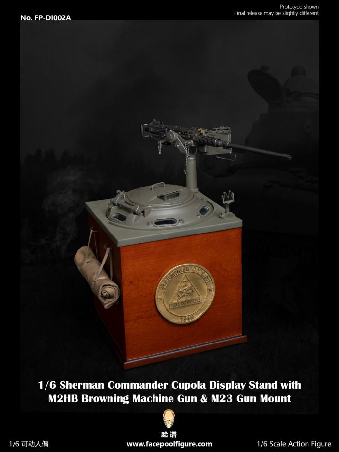 FPDI002 scene platform Sherman tank command podium + Browning machine gun & rack set 1/6