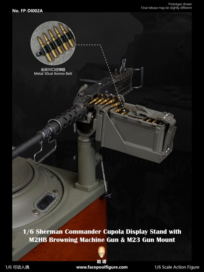 FPDI002 scene platform Sherman tank command podium + Browning machine gun & rack set 1/6