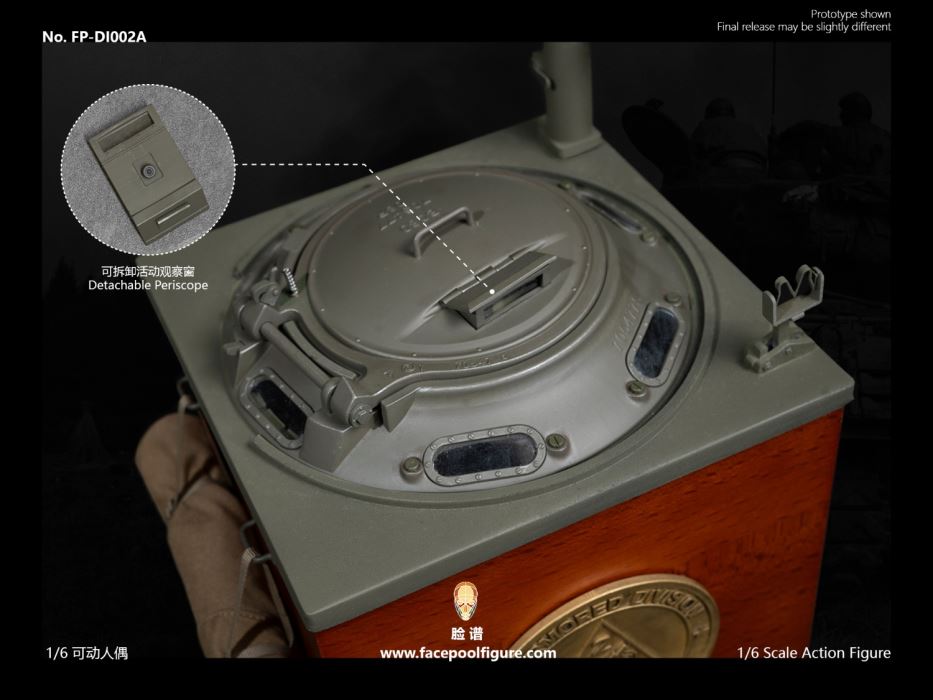 FPDI002 scene platform Sherman tank command podium + Browning machine gun & rack set 1/6