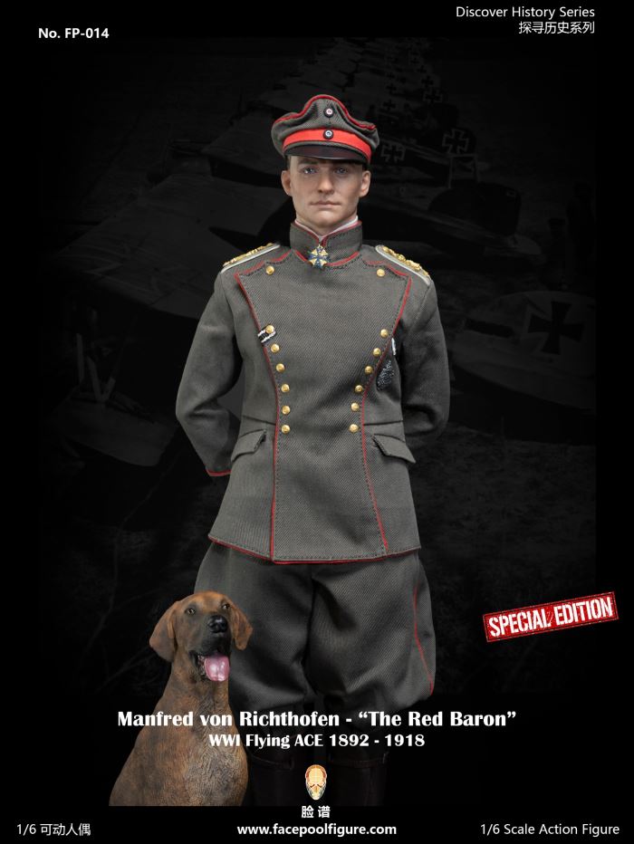 World War I ace pilot Red Baron 1/6