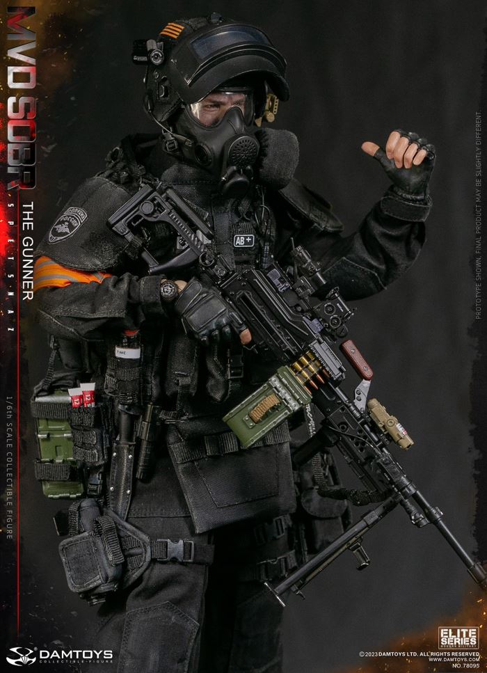 RUSSIAN SPETSNAZ MVD SOBR PKM GUNNER 1/6