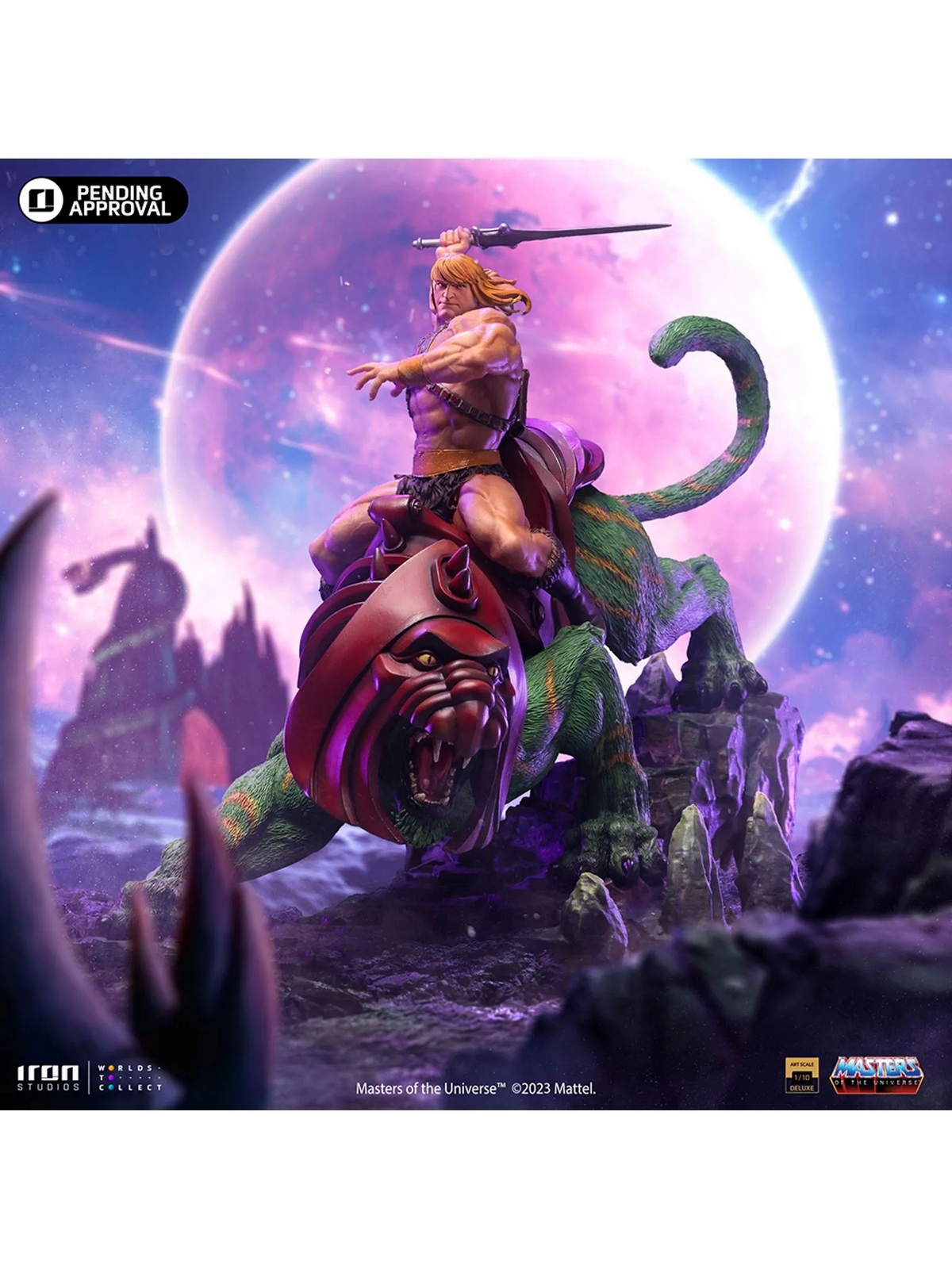 He-man and Battle Cat Deluxe - Masters of the Universe - Art Scale 1/10