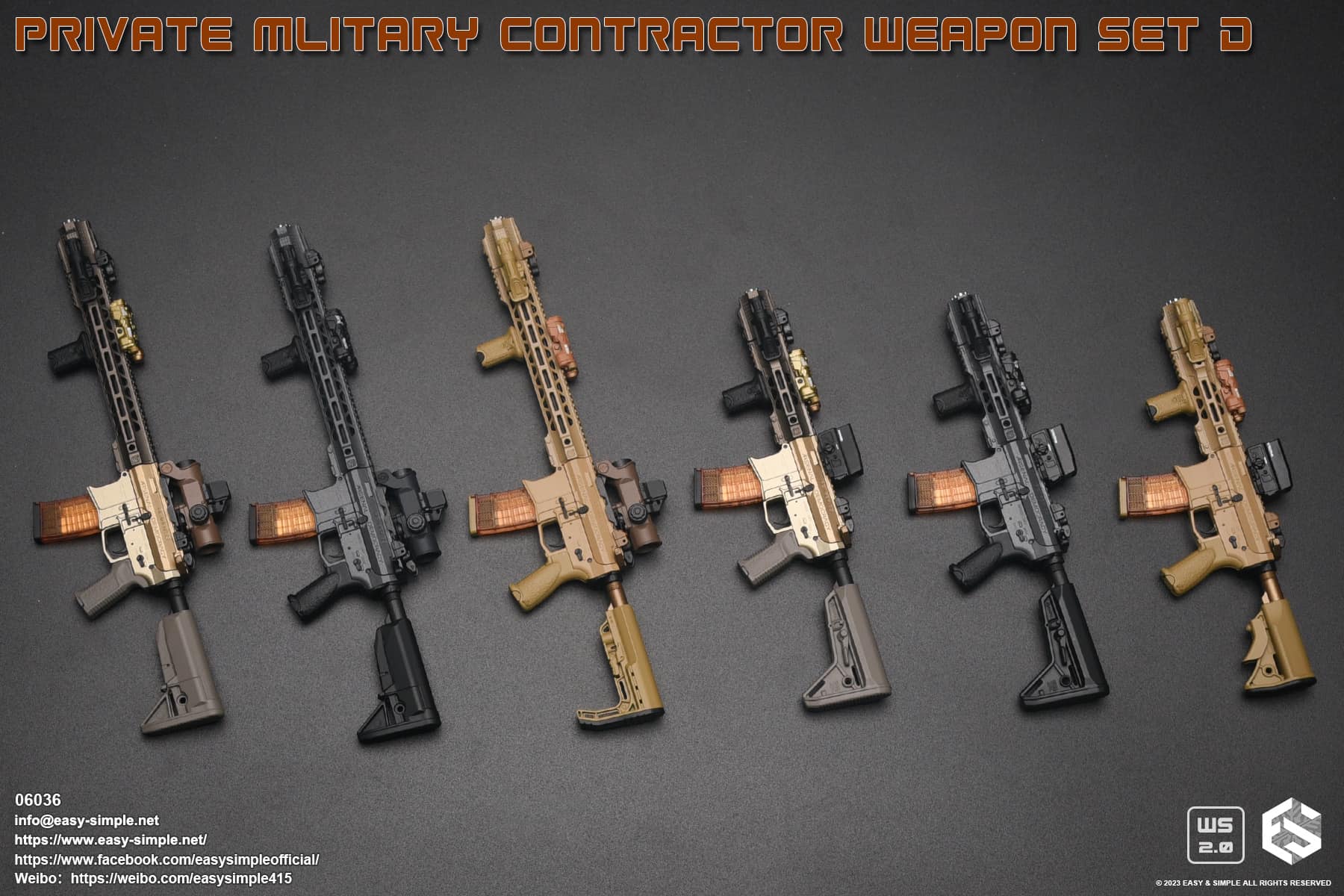 PMC Weapon Set D (Private Mliterary Contractor) 1/6