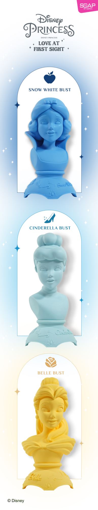 Disney Princess Bust Series - Snow White / Cinderella / Princess Belle