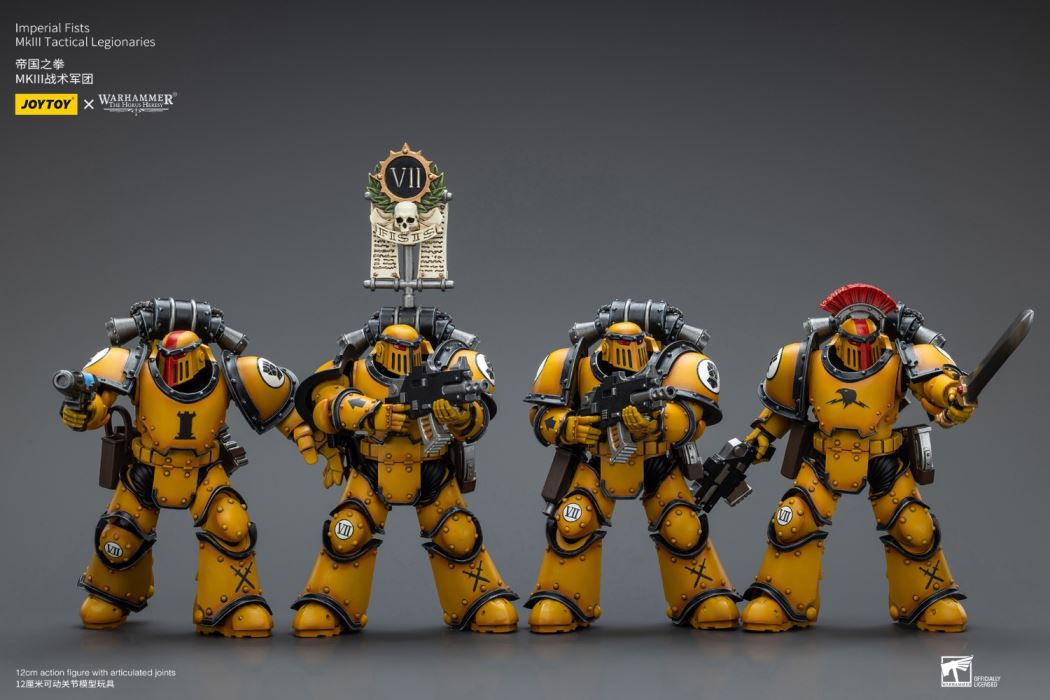 Imperial Fists-Legion Chaplain Archon/MkIII Legion Tactical Squad/MkIII Legion Predator Squad 1/18