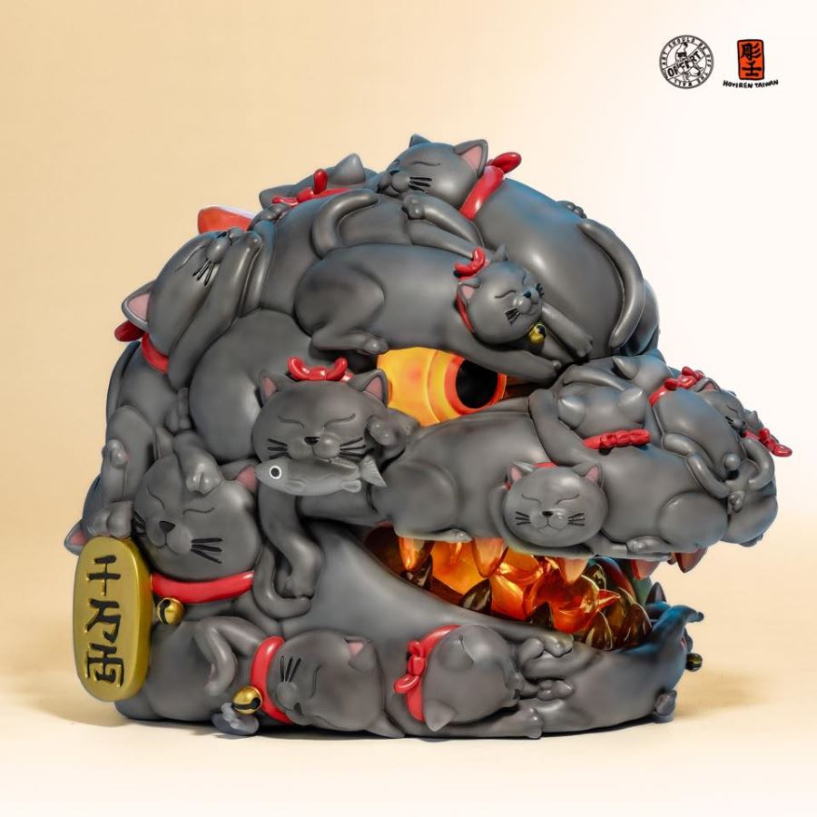 Lucky Cat Red Lotus Red Flame