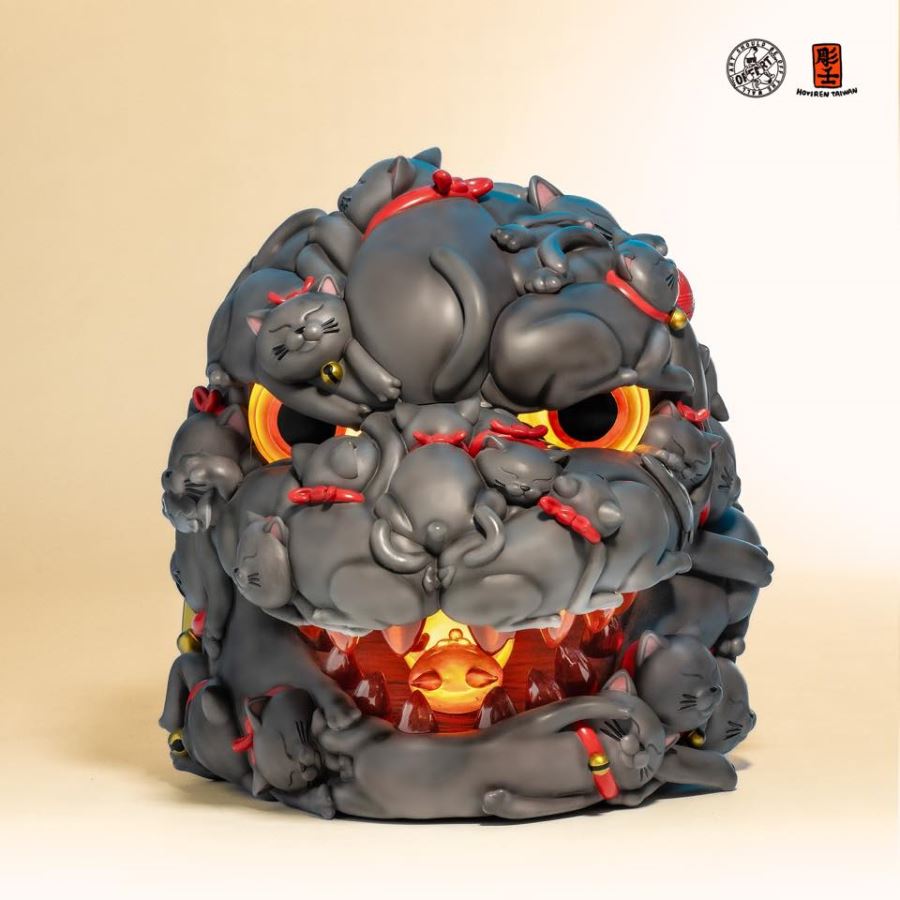 Lucky Cat Red Lotus Red Flame