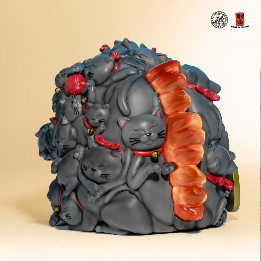 Lucky Cat Red Lotus Red Flame