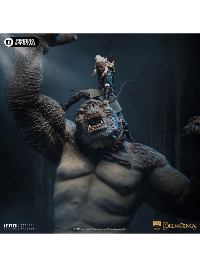 Legolas Vs Cave Troll Deluxe - Lord of the Rings - Art Scale 1/10
