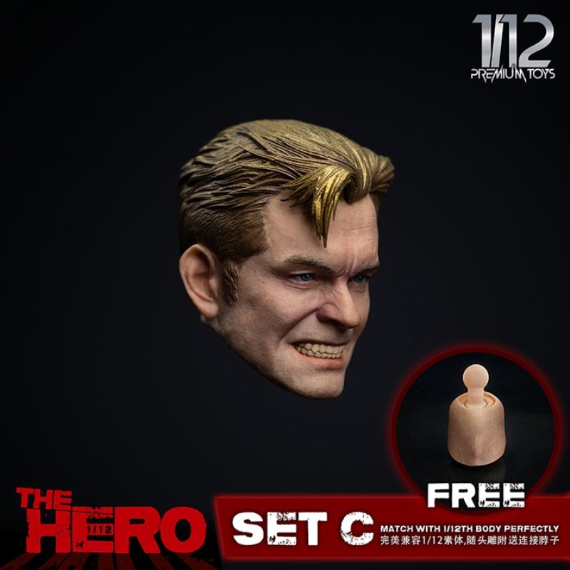 The Hero European and American expression head carving 1/12