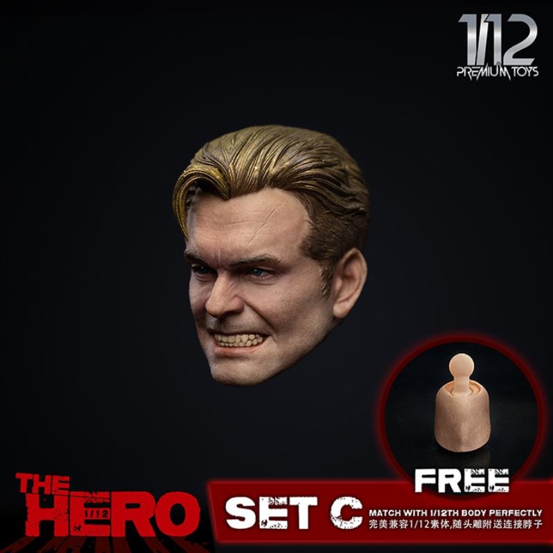 The Hero European and American expression head carving 1/12