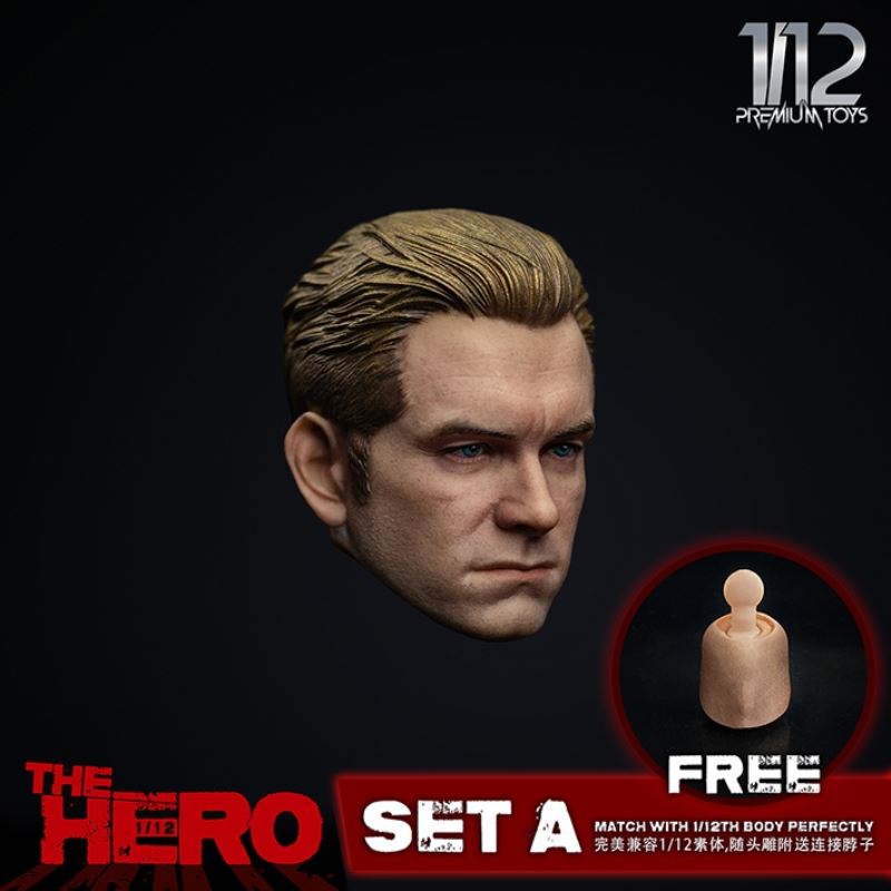 The Hero European and American expression head carving 1/12