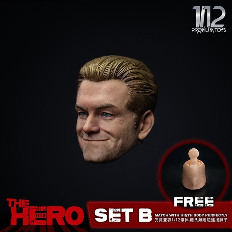 The Hero European and American expression head carving 1/12