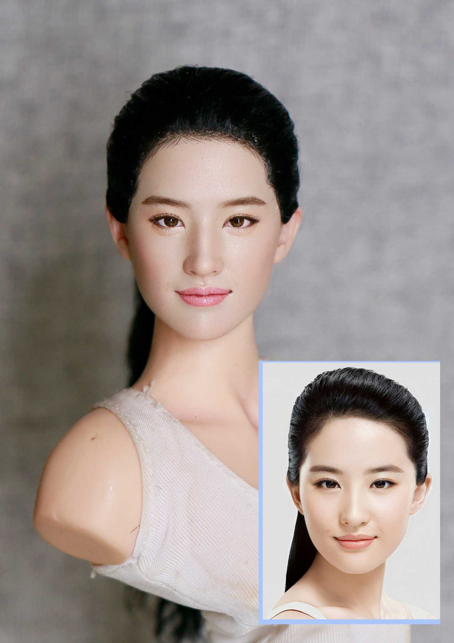 Liu Yifei head carving 1/6