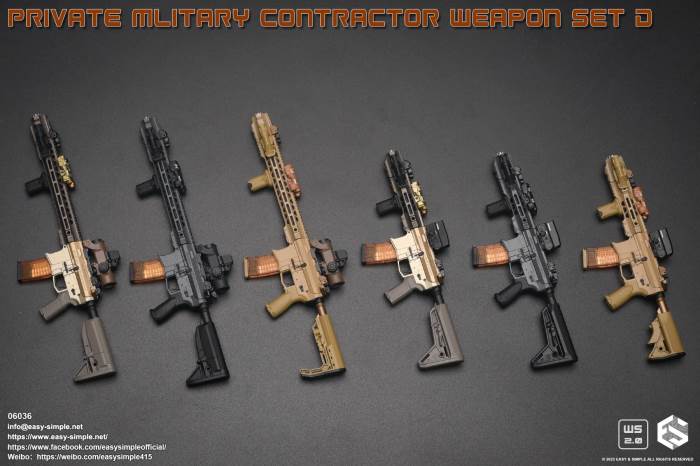 PMC Weapon Set D (Private Mliterary Contractor) 1/6