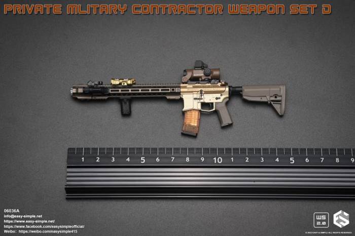 PMC Weapon Set D (Private Mliterary Contractor) 1/6