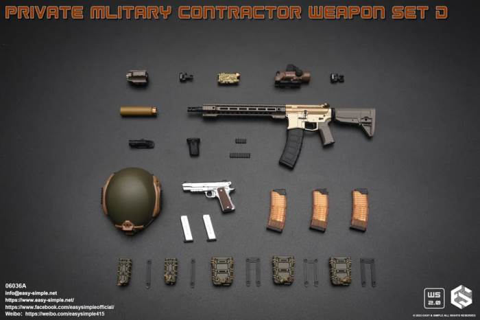 PMC Weapon Set D (Private Mliterary Contractor) 1/6