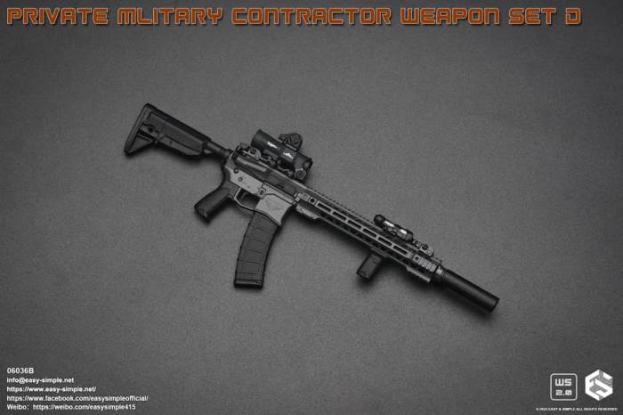 PMC Weapon Set D (Private Mliterary Contractor) 1/6