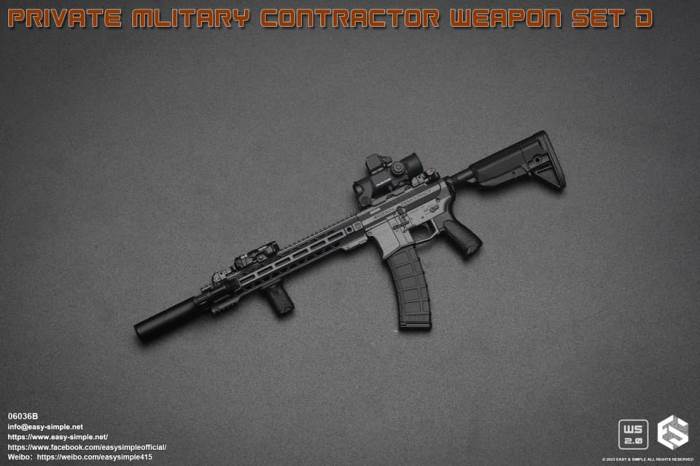 PMC Weapon Set D (Private Mliterary Contractor) 1/6
