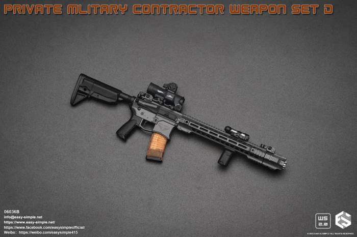 PMC Weapon Set D (Private Mliterary Contractor) 1/6