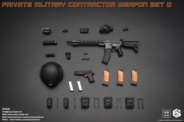 PMC Weapon Set D (Private Mliterary Contractor) 1/6