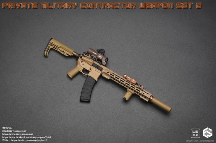 PMC Weapon Set D (Private Mliterary Contractor) 1/6