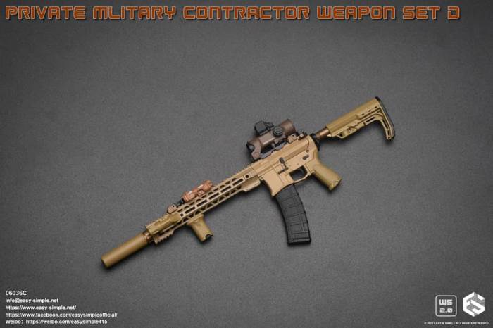 PMC Weapon Set D (Private Mliterary Contractor) 1/6