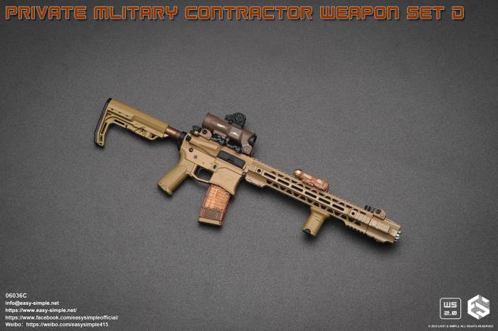 PMC Weapon Set D (Private Mliterary Contractor) 1/6