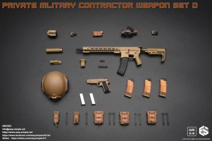 PMC Weapon Set D (Private Mliterary Contractor) 1/6