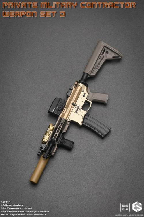 PMC Weapon Set D (Private Mliterary Contractor) 1/6