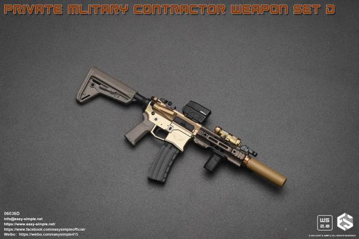 PMC Weapon Set D (Private Mliterary Contractor) 1/6